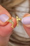 Heliophilia Silver Pendientes de Plata de Ley 925 con Baño de Oro y Circón